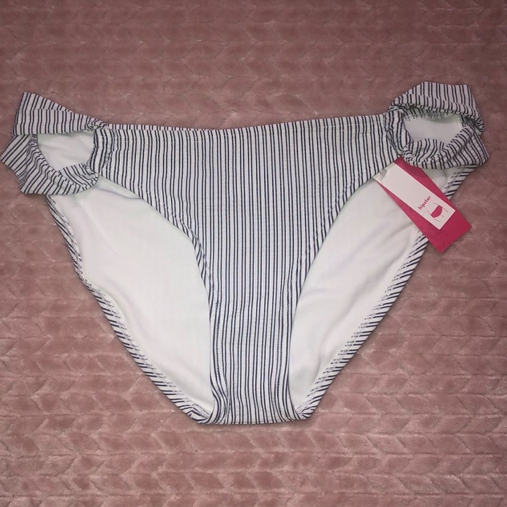 Xhilaration Seersucker Loop Side Hipster Bikini Bottom